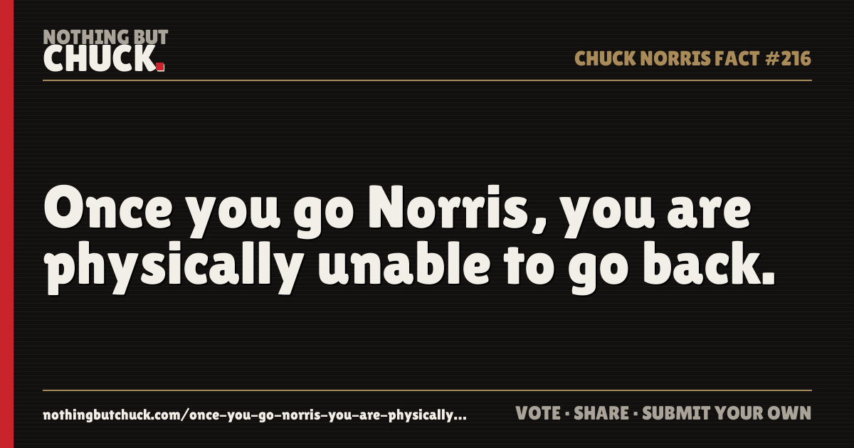 Share card: Once you go Norris, you are physically unable to go back.